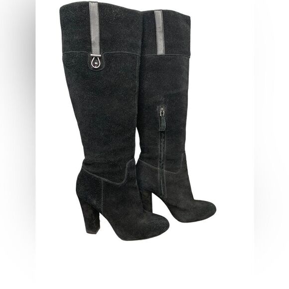 Joan and David Sterla Black Suede Knee High Boots | Size 8 - Picture 7 of 10